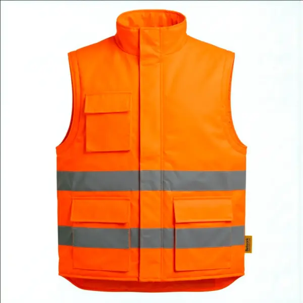 Chaleco acolchado de alta visibilidad monocolor MATTER HV Tomas Bodero