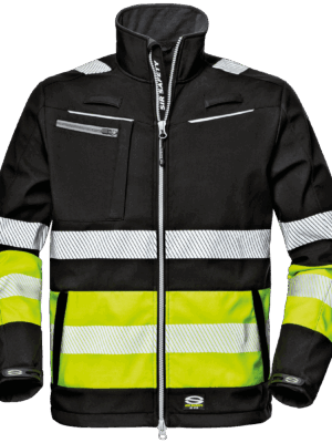 Chaqueta softshell stretch AV bandas segmentadas micropolar 100% CONTRAST MC2915 Sir safety