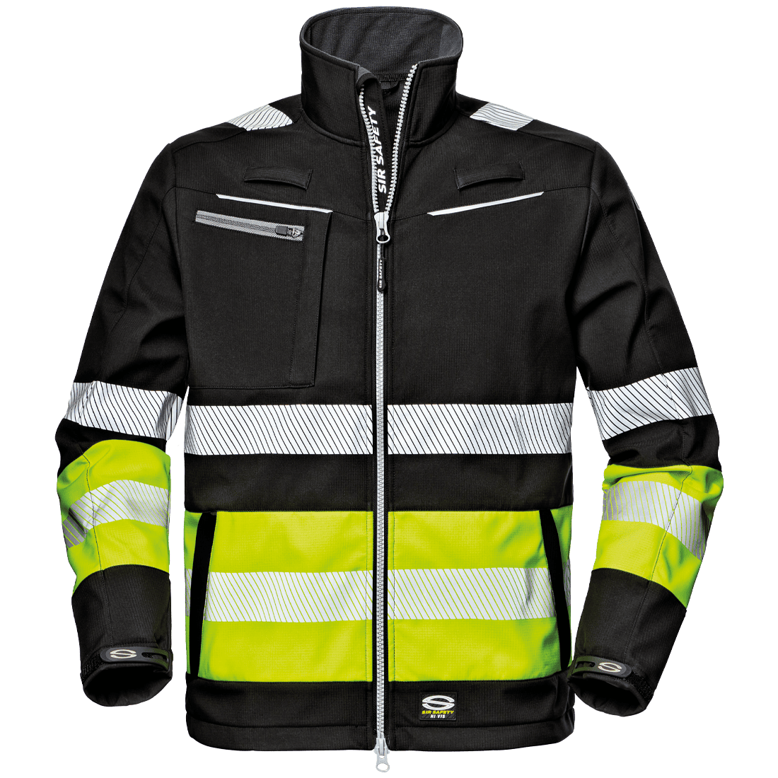Chaqueta softshell stretch AV bandas segmentadas micropolar 100% CONTRAST MC2915 Sir safety