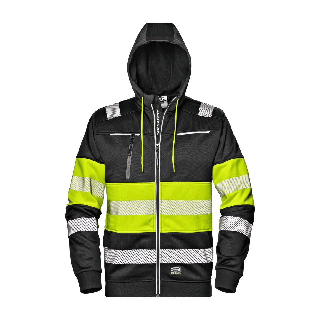 Sudadera capucha tejido polar 65% poliéster 35% algodón 300 gr/m² AV CONTRAST MC2916 Sir safety - Imagen 2