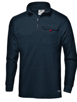 Polo cuello cremallera manga larga 60 % algodรณn 40 % poliรฉster 280 g/mยฒ ZARA MC3135 Sir safety