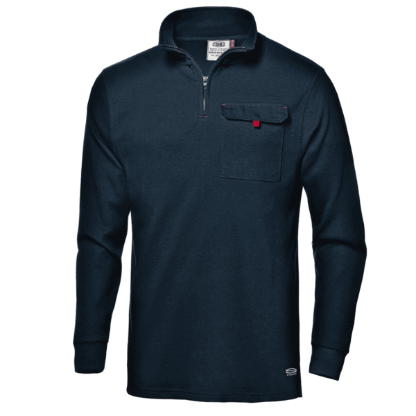 Polo cuello cremallera manga larga 60 % algodón 40 % poliéster 280 g/m² ZARA MC3135 Sir safety