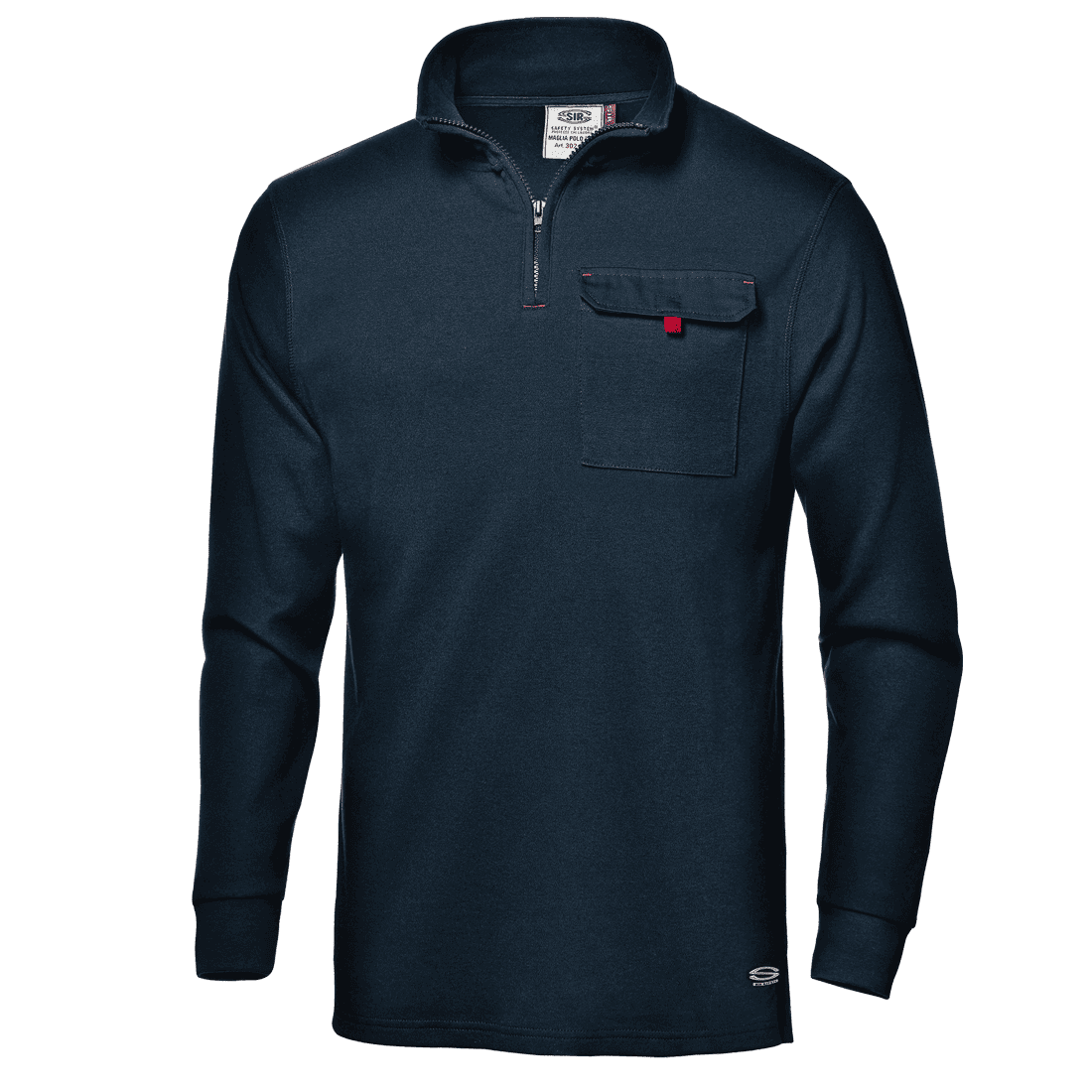 Polo cuello cremallera manga larga 60 % algodón 40 % poliéster 280 g/m² ZARA MC3135 Sir safety