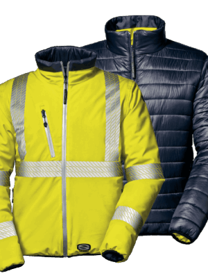 Chaqueta AV reversible bandas segmentadas tejido ripstop elรกstico BANF MC4126 Sir safety