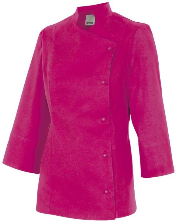 Chaqueta de cocina de mujer cierre asimetrico en tejido Coolmax MELISA Velilla - Imagen 6