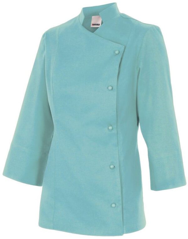 Chaqueta de cocina de mujer cierre asimetrico en tejido Coolmax MELISA Velilla - Imagen 5