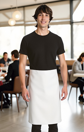 Delantal largo sin peto ni bolsillos Merlot Valento