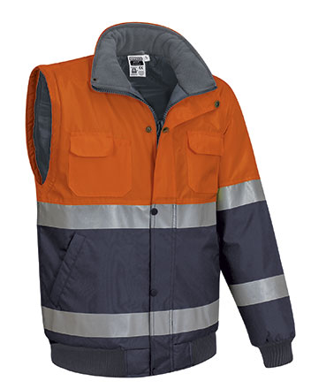 Chaqueta impermeable mangas desmontables alta visibilidad DONEGAL Valento - Imagen 5