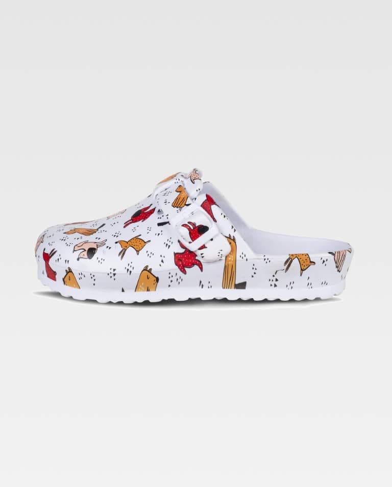 Zueco EVA hebilla decorativa estampado perros p2012 Workteam