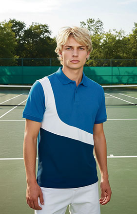 Polo tecnico tricolor con diseño original Partner Valento