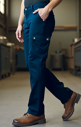 Pantalón multibolsillos tejido sarga gruesa 100% algodón RIVER Valento