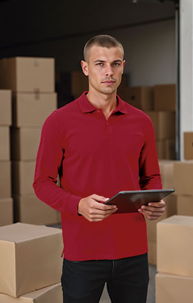 Polo técnico 100% poliéster antibacteriano efecto térmico manga larga BUIN Valento