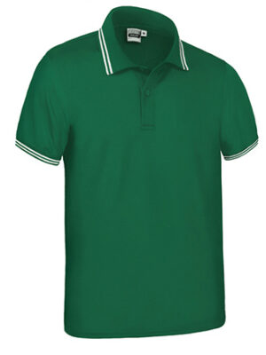 POLO TÉCNICO con RIBETEADO a contraste en cuello y mangas JAGUAR VALENTO - VERDE KELLY, M
