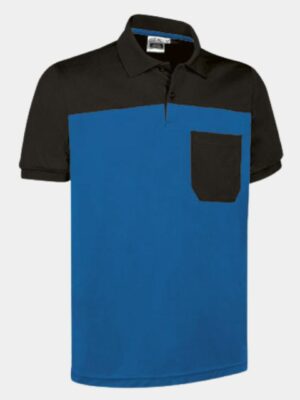 Polo técnico combinado Typhoon Valento - AZUL ROYAL/NEGRO