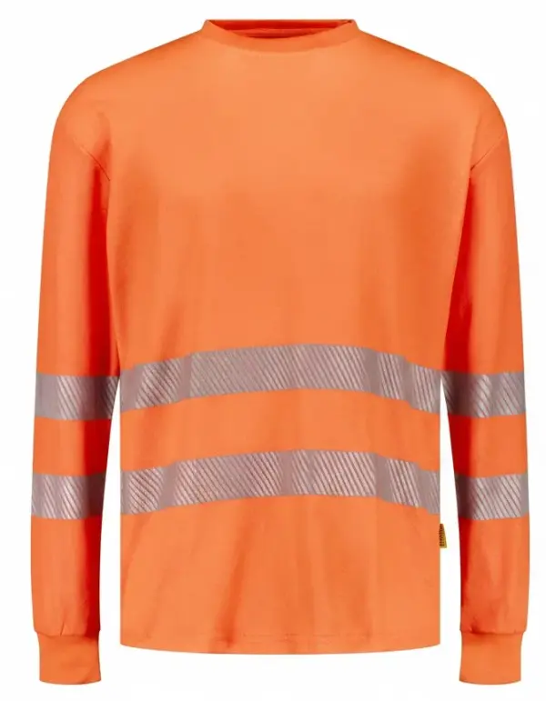 Camiseta manga larga alta visibilidad monocolor banda segmentada RAP HV Tomas Bodero