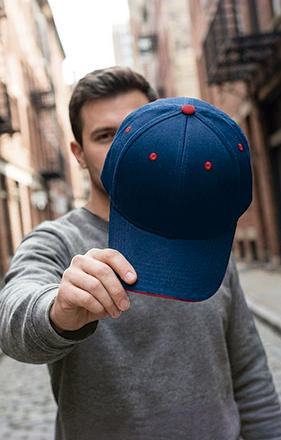 Gorra tipo beisbol detalles a contraste Sandwich Valento