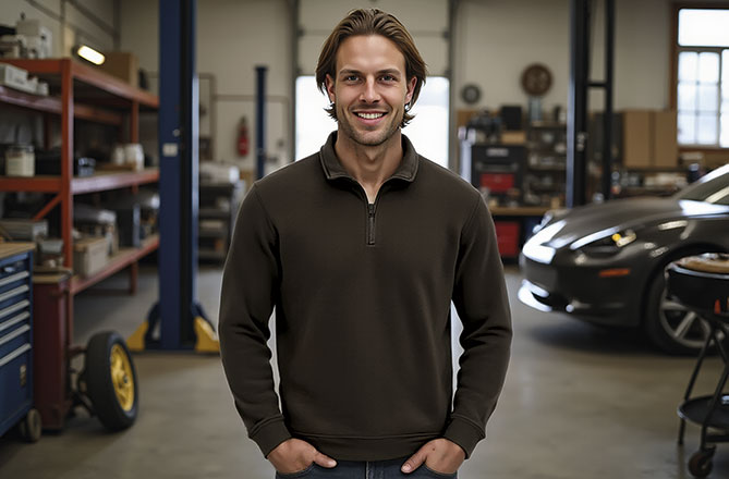 SUDADERA WOOD CREMALLERA CORTA VALENTO