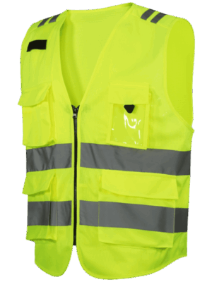 Chaleco Alta Visibilidad multibolsillos 100% poliéster WR.2.711 Worko