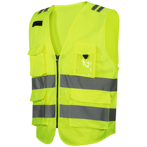 Chaleco Alta Visibilidad multibolsillos 100% poliéster WR.2.711 Worko