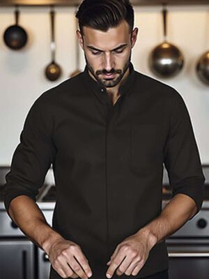 Chaqueta chef con corchetes 63% poliester Tempura Valento