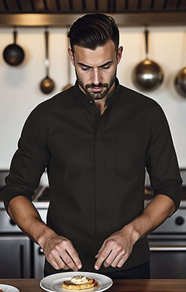 Chaqueta chef elástica manga larga hostelería Tempura Valento