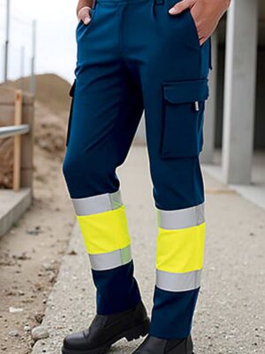 Pantalรณn bicolor alta visibilidad 60% poliester Myrland Valento