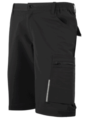 Bermuda multibolsillos multielástico con vivos reflectantes WR.3.166B Worko