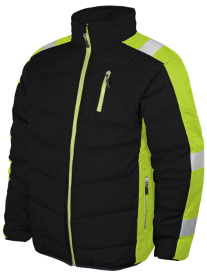 chaqueta acolchada ultraligera WR.3.290  Worko - NEGRO + AMARILLO A.V