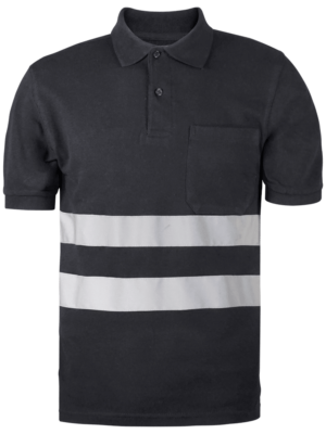 polo manga corta con bandas reflectantes WR.3.310R Worko - GRIS PLOMO