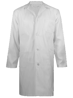 Bata de manga larga unisex cierre central y bolsillo delantero WR.6.500 Worko