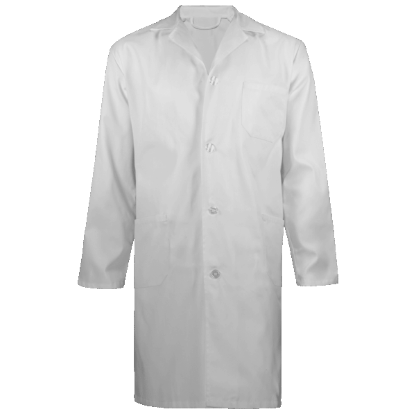 Bata de manga larga unisex cierre central y bolsillo delantero WR.6.500 Worko
