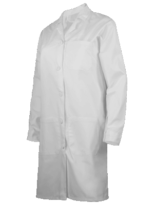 Bata de manga larga entallada cierre central con bolsillo delantero WR.6.500S Worko