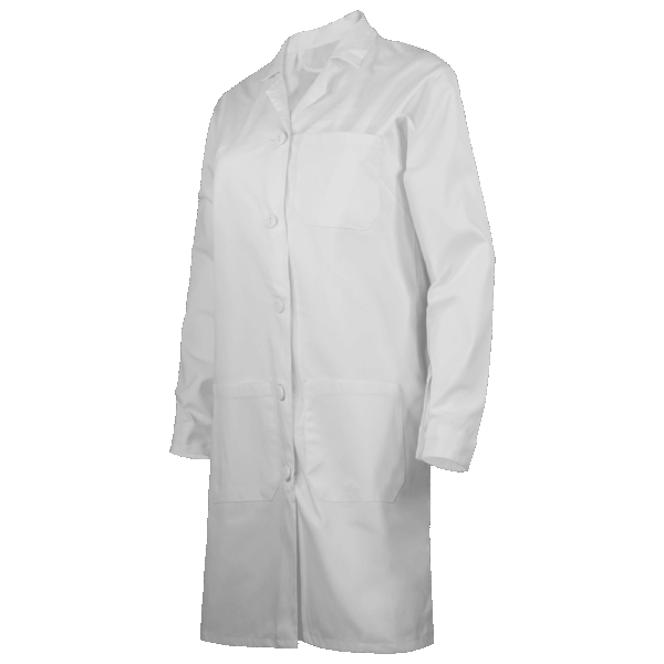 Bata de manga larga entallada cierre central con bolsillo delantero WR.6.500S Worko