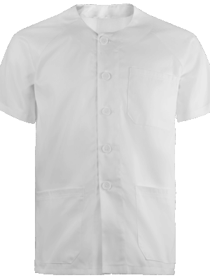 Casaca manga corta unisex escote caja cierre central botones WR.6.620 Worko